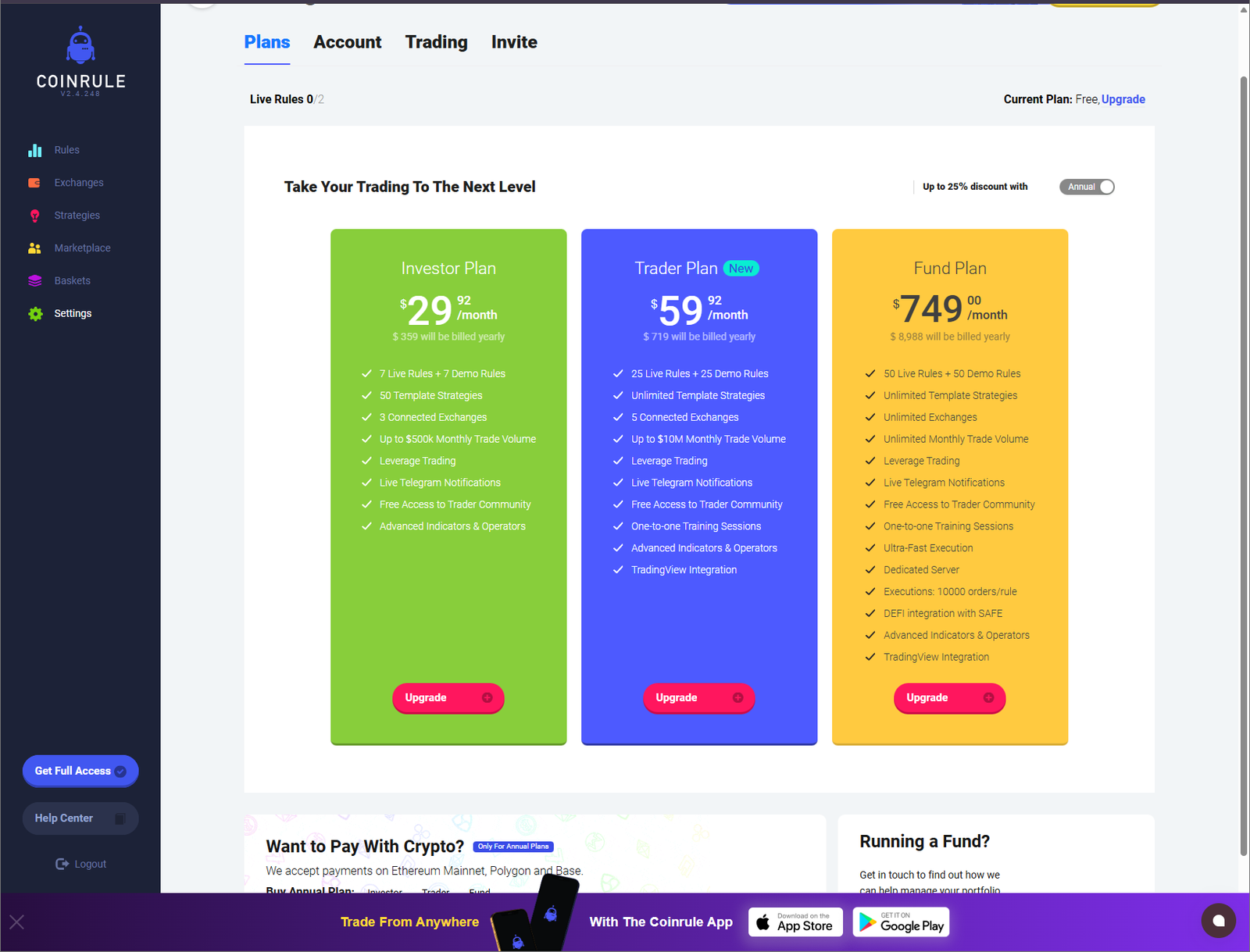 Coinrule platform screenshot 07